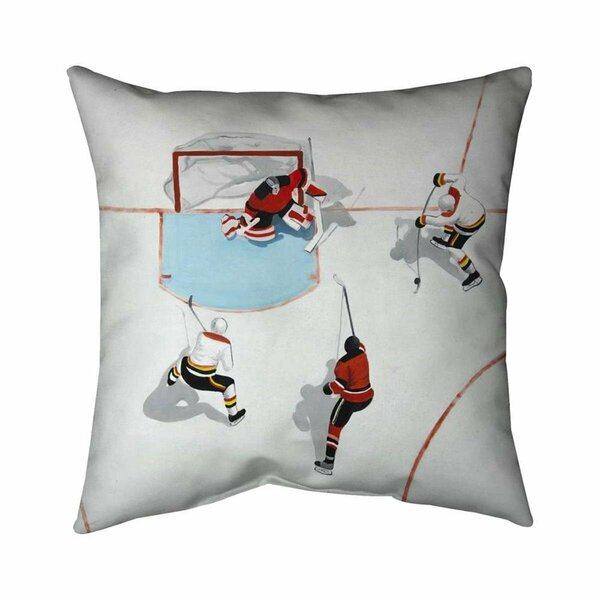 Fondo 26 x 26 in. Eventful Hockey Game-Double Sided Print Indoor Pillow FO2791769